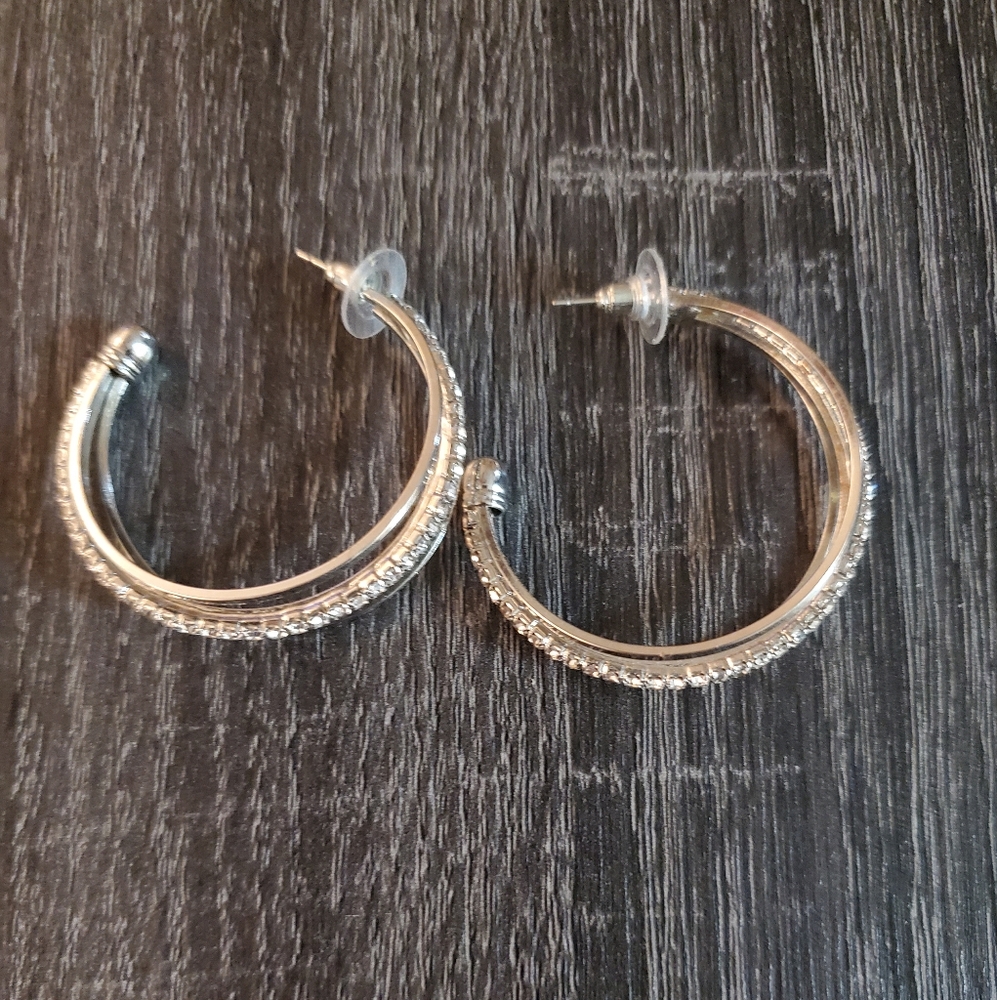 Elegant Silver Hoop Earrings